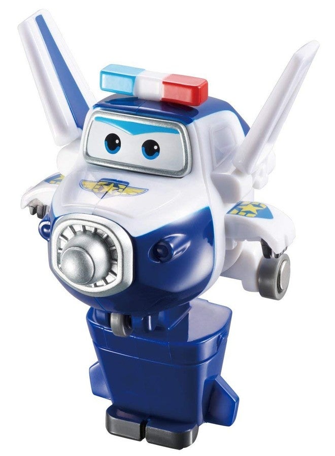 Super Wings 7" Paul's Police Cruiser with 2" Transform-a-Bot Paul Mini Figure, Transforming Airplane Toys Vehicle Set, Fun Preschool Toy Plane for 3 4 5 Year Old Boys and Girls, Birthday Gift - Image 5